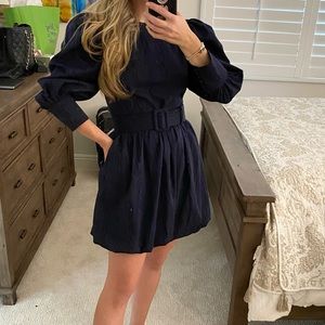 Something Navy navy blue belter dress